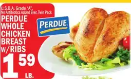 C Town PERDUE WHOLE CHICKEN BREAST W/RIBS offer