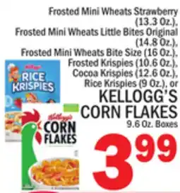 C Town KELLOGG'S CORN FLAKES 9.6 Oz. Boxes offer