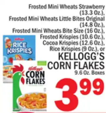 C Town KELLOGG'S CORN FLAKES 9.6 Oz. Boxes offer