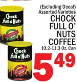 C Town CHOCK FULL O'NUTS COFFEE offer