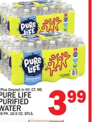 C Town PURE LIFE PURIFIED WATER offer