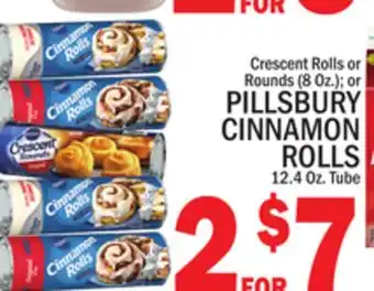 C Town PILLSBURY CINNAMON ROLLS 12.4 Oz. Tube offer