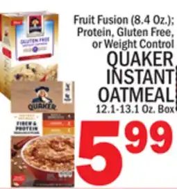 C Town QUAKER INSTANT OATMEAL, 12.1-13.1 Oz. Box offer