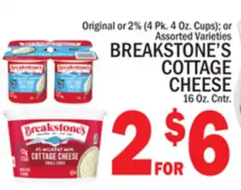 C Town BREAKSTONE'S COTTAGE CHEESE 16 Oz. Cntr offer