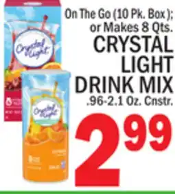 C Town CRYSTAL LIGHT DRINK MIX. 96-2.1 Oz. Cnstr offer