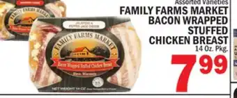 C Town FAMILY FARMS MARKET BACON WRAPPED STUFFED CHICKEN BREAST offer