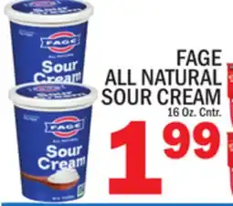 C Town FAGE ALL NATURAL SOUR CREAM offer