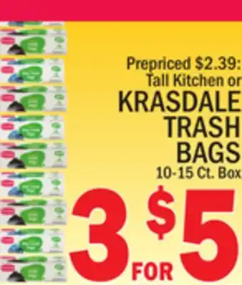 C Town KRASDALE TRASH BAGS offer