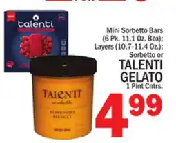 C Town TALENTI GELATO 1 Pint Cntrs offer