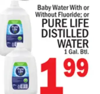 C Town PURE LIFE DISTILLED WATER offer