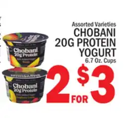 C Town CHOBANI 20G PROTEIN YOGURT offer