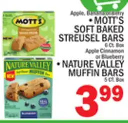 C Town MOTT'S SOFT BAKED STREUSEL BARS 6 Ct. Box offer