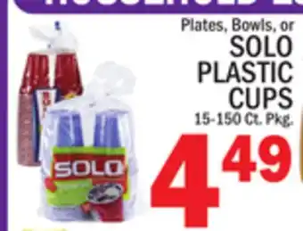 C Town SOLO PLASTIC CUPS offer