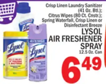 C Town LYSOL AIR FRESHENER SPRAY offer