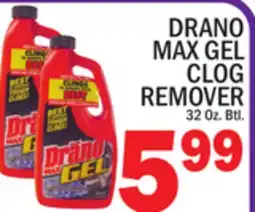 C Town DRANO MAX GEL CLOG REMOVER offer