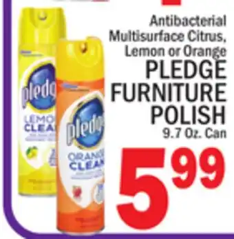 C Town PLEDGE FURNITURE POLISH offer