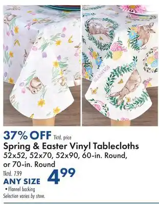 Boscov's Spring & Easter Vinyl Tablecloths offer