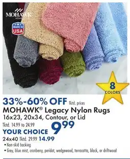 Boscov's MOHAWK Legacy Nylon Rugs offer