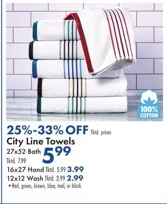 Boscov's City Line Towels offer