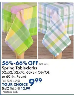 Boscov's Spring Tablecloths offer