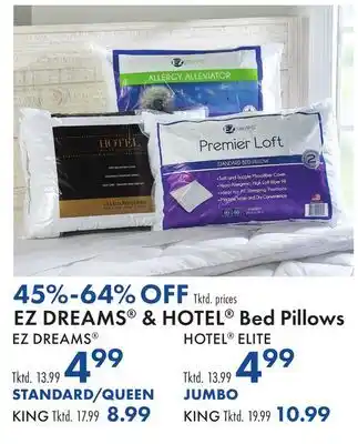 Boscov's EZ DREAMS & HOTEL Bed Pillows offer