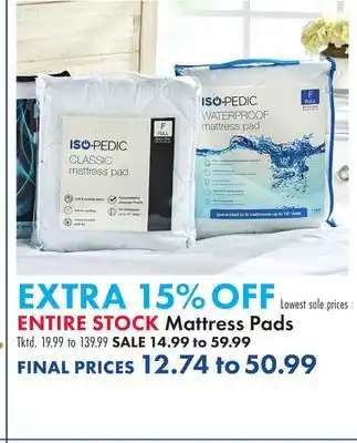 Boscov's ENTIRE STOCK Mattress Pads offer