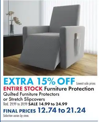 Boscov's ENTIRE STOCK Furniture Protection offer