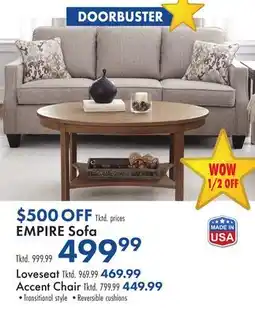 Boscov's EMPIRE Sofa offer