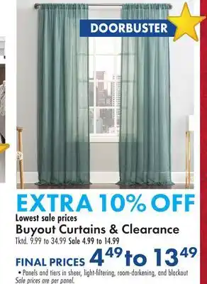 Boscov's Buyout Curtains Clearance offer