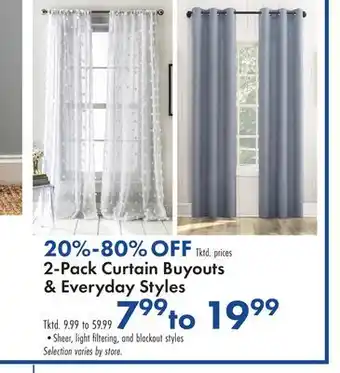 Boscov's 2-Pack Curtain Buyouts & Everyday Styles offer