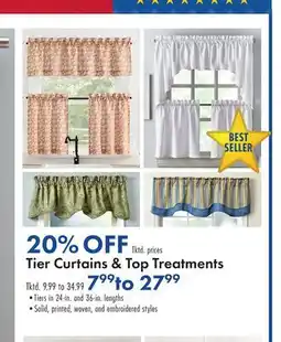 Boscov's Tier Curtains & Top Treatments offer