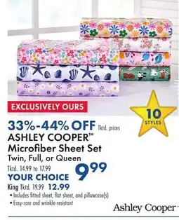 Boscov's ASHLEY COOPER Microfiber Sheet Set offer