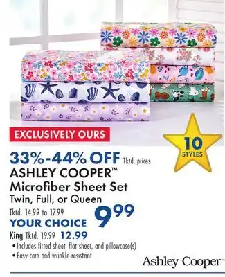 Boscov's ASHLEY COOPER Microfiber Sheet Set offer