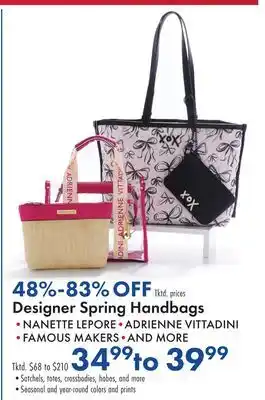 Boscov's Designer Spring Handbags offer