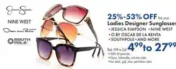 Boscov's Ladies Designer Sunglasses offer