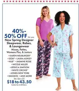 Boscov's New Spring Designer Sleepwear, Robes, & Loungewear offer