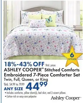 Boscov's ASHLEY COOPER Stitched Comforts Embroidered 7-Piece Comforter Set offer