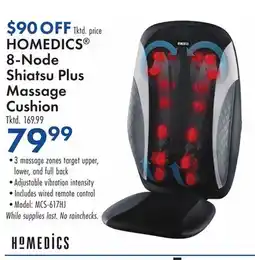 Boscov's HOMEDICS 8-Node Shiatsu Plus Massage Cushion offer