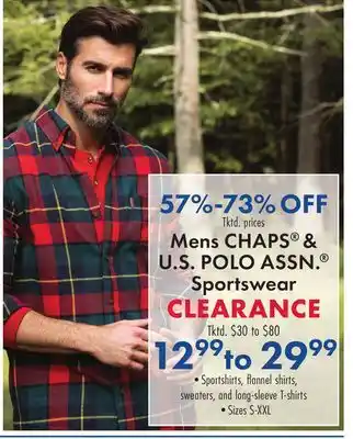 Boscov's Mens CHAPS & U.S POLO ASSN offer