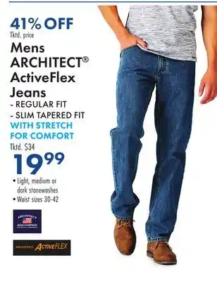 Boscov's Mens ARCHITECT ActiveFlex Jeans offer