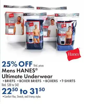 Boscov's Mens HANES Ultimate Underwear offer