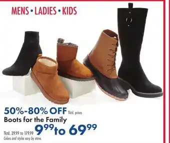 Boscov's Boots for the Family offer