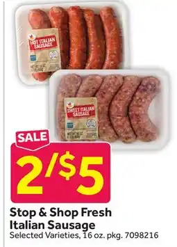 Stop&Shop Stop & Shop Fresh Italian Sausage offer