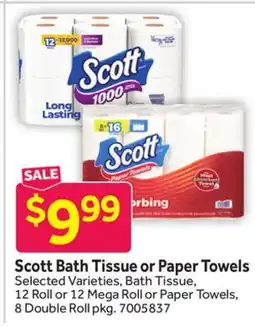 Stop&Shop Scott Bath Tissue or Paper Towels offer