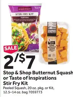 Stop&Shop Stop & Shop Butternut Squash or Taste of Inspirations Stir Fry Kit offer