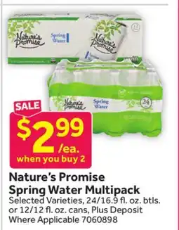 Stop&Shop Nature's Promise Spring Water Multipack offer