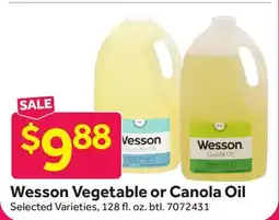 Stop&Shop Wesson Vegetable or Canola Oil offer