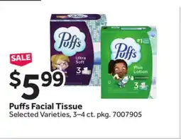 Stop&Shop Puffs Facial Tissue offer