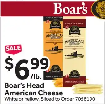 Stop&Shop Boar's Head American Cheese offer