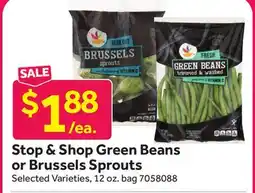 Stop&Shop Stop & Shop Green Beans or Brussels Sprouts offer